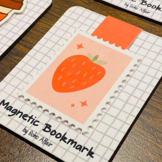 PINK STRAWBERRY | MAGNETIC BOOKMARK MATT FINISH